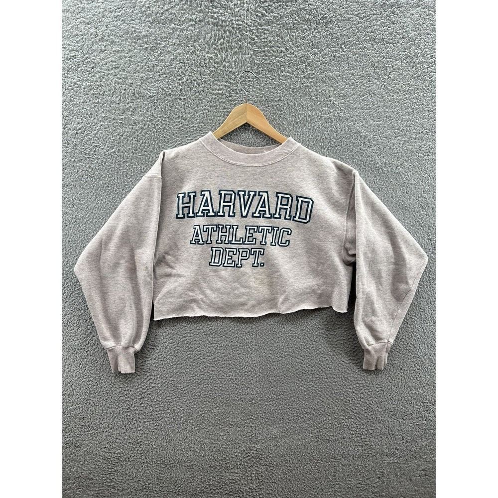 Ultra Sweats Harvard Athletic Dept. Gray Crooked Crewneck Sweatshirt Size Large